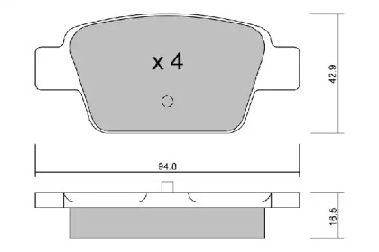 Тормозные колодки AISIN для FIAT STILO Multi Wagon (192_) 1.9 JTD